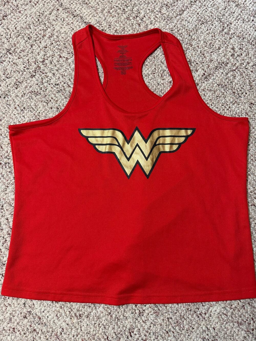 Wonder Woman Women’s XL Red Racerback Athletic Tank Top DC Comics